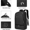 image:imageseyfocnia Gym Backpack for MenWaterproof Gym Bag With Shoe Compartment Lightweight Travel Bag Sports Backpack Casual DaypackBlack22inch