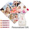 image:imageseyfocnia Initial Cute Mini Backpack Small Backpack Purse for Women Personalized Letter Style Small Leather Backpack Pompom Back Pack Shoulder Bag for Gifts Travel  White Letter JWhite
