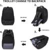 image:imageseyfocnia Rolling Backpack17 inch Rolling Laptop Bag Travel Backpack with Wheels Roller Back pack Wheeled Laptop Bag with Wheels for Women MenBlack