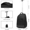image:imageseyfocnia Rolling Backpack17 inch Rolling Laptop Bag Travel Backpack with Wheels Roller Back pack Wheeled Laptop Bag with Wheels for Women MenBlack