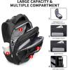 image:imageseyfocnia Rolling Backpack17 inch Rolling Laptop Bag Travel Backpack with Wheels Roller Back pack Wheeled Laptop Bag with Wheels for Women MenBlack