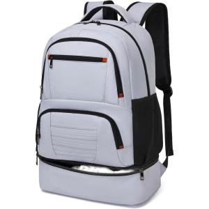 image:imageseyfocnia Gym Backpack for Men Waterproof Sports Backpacks With Shoe Compartment Lightweight Workout Trainning Back Pack Casual Travel DaypackBlackGrey