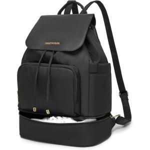 image:imageseyfocnia Gym Backpack for Women Gym Bag with Shoe Compartment Lightweight Travel Workout Sports Backpack Womens Black