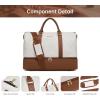 image:imageConvertible Garment Duffel Bag for Travel2 in 1 Weekender Bag Hanging Suitcase for Women with Shoe Compartment Carry On Suit Bags Travel Duffle Bag Beige