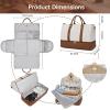 image:imageConvertible Garment Duffel Bag for Travel2 in 1 Weekender Bag Hanging Suitcase for Women with Shoe Compartment Carry On Suit Bags Travel Duffle Bag Beige