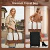 image:imageConvertible Garment Duffel Bag for Travel2 in 1 Weekender Bag Hanging Suitcase for Women with Shoe Compartment Carry On Suit Bags Travel Duffle Bag Beige