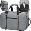 image:imageseyfocnia Convertible Travel Garment Bag for Men amp Women MultiPocket Travel Duffel Carry On Luggage Personal Item Business Suit BackpackGrey