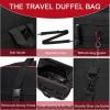 image:imageseyfocnia Tactical Foldable Travel Bag Large Suitcases with Wheels Rolling Travel Duffle Bag with Wheels and Handle Expandable Foldable Luggage Bag Collapsible Luggage Black