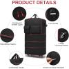 image:imageseyfocnia Tactical Foldable Travel Bag Large Suitcases with Wheels Rolling Travel Duffle Bag with Wheels and Handle Expandable Foldable Luggage Bag Collapsible Luggage Black