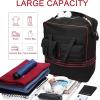 image:imageseyfocnia Tactical Foldable Travel Bag Large Suitcases with Wheels Rolling Travel Duffle Bag with Wheels and Handle Expandable Foldable Luggage Bag Collapsible Luggage Black