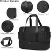 image:imageseyfocnia Travel Duffel Bag for Women with Shoe Compartment Mens Travel Bag Carry On Overnight Bag Gym Duffle Sports BagBlack