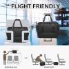 image:imageseyfocnia Travel Duffel Bag for Women with Shoe Compartment Mens Travel Bag Carry On Overnight Bag Gym Duffle Sports BagBlack
