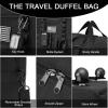 image:imageFoldie Travel Bag ExpandableTactical Foldable Duffle Bag for Travel Duffle Bag with Wheels and Handle Rolling Duffel Bag with Wheels Collapsible Luggage Military Weekend BagsBlack