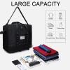 image:imageFoldie Travel Bag ExpandableTactical Foldable Duffle Bag for Travel Duffle Bag with Wheels and Handle Rolling Duffel Bag with Wheels Collapsible Luggage Military Weekend BagsBlack