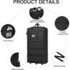 image:imageFoldie Travel Bag ExpandableTactical Foldable Duffle Bag for Travel Duffle Bag with Wheels and Handle Rolling Duffel Bag with Wheels Collapsible Luggage Military Weekend BagsBlack