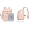 image:imageseyfocnia Diaper Bag Backpack for Women Diaper Bag Leather with Stroller Strap Large Opening Cute Travel Bag for Mom DadPink