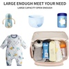 image:imageseyfocnia Diaper Bag Backpack for Women Diaper Bag Leather with Stroller Strap Large Opening Cute Travel Bag for Mom DadPink