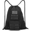 image:imageseyfocnia Drawstring Backpack Tactical String Bag with Shoe Compartment Large Cinch Bag Waterproof Gym Drawstring Bags for Travel