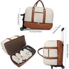 image:imageseyfocnia Rolling Duffle Bag with Wheels Duffle Bag for Travel Women Carry On Luggage Wheeled Overnight Weekender Bag MenBeigeBrown
