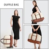 image:imageseyfocnia Rolling Duffle Bag with Wheels Duffle Bag for Travel Women Carry On Luggage Wheeled Overnight Weekender Bag MenBeigeBrown