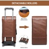 image:imageseyfocnia Rolling Duffle Bag with Wheels Duffle Bag for Travel Women Carry On Luggage Wheeled Overnight Weekender Bag MenBrown