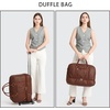 image:imageseyfocnia Rolling Duffle Bag with Wheels Duffle Bag for Travel Women Carry On Luggage Wheeled Overnight Weekender Bag MenBrown