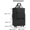 image:imageLarge Insulated Cooler BagRolling Backpack Cooler Leakproof Beach Cooler Bag Rolling Duffle Bag with Wheels Portable Travel Coolers for CampingRoad Trips Shopping Black