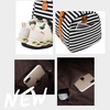 image:imageWeekender Duffel Bag Canvas Leather Weekend Overnight Travel Bag with Shoe Pouch Carry On Tote Bag with Shoe PouchBlackWhite Striped