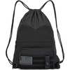 image:imageseyfocnia Drawstring Backpack Tactical String Bag Nylon Gym Bag with Shoe Compartment and Simple MOLLE System BlackBlack