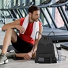 image:imageseyfocnia Drawstring Backpack Tactical String Bag Nylon Gym Bag with Shoe Compartment and Simple MOLLE System BlackBlack