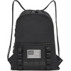 image:imageseyfocnia Drawstring Backpack Tactical String Bag Nylon Gym Bag with Shoe Compartment and Simple MOLLE System BlackBlack