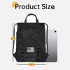 image:imageseyfocnia Drawstring Backpack Tactical String Bag Nylon Gym Bag with Shoe Compartment and Simple MOLLE System BlackBlack