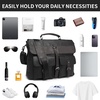 image:imageLeather Messenger Bag for MenVintage Mens Laptop Bag Water Resistant Business Travel Briefcase Satchel Work Computer BagBlack156inch
