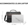 image:imageLeather Messenger Bag for MenVintage Mens Laptop Bag Water Resistant Business Travel Briefcase Satchel Work Computer BagBlack156inch