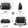 image:imageLeather Messenger Bag for MenVintage Mens Laptop Bag Water Resistant Business Travel Briefcase Satchel Work Computer BagBlack156inch